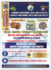 Collezionismo: torna l'8 e 9 novembre 2024 il memorial correale